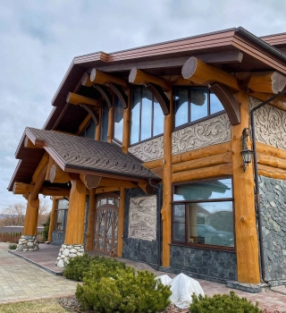 Остекление дома в стиле Post&Beam
